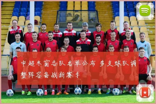 中超冬窗各队名单公布 多支球队调整阵容备战新赛季